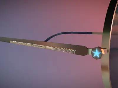 Retro Sunglasses Low-poly 3D model