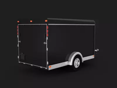 Small Cargo Trailer 3D model
