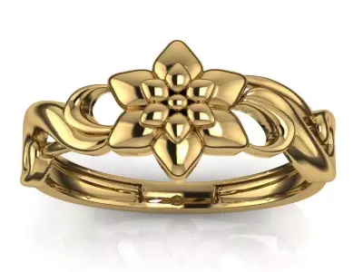 flower ring  3D print model