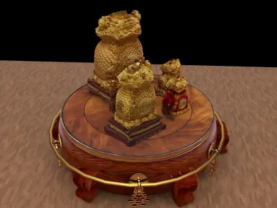  Chinese money bag   3D model