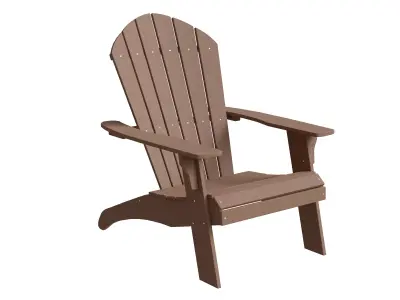 Polyteak King Size Adirondack Chair Low-poly 3D model