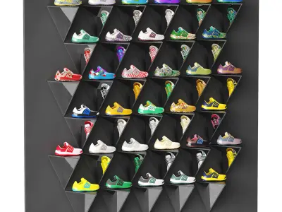 Sportswear shop Low-poly 3D model