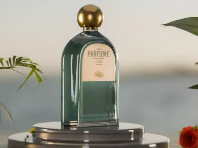 Elegant Luxury Perfume Bottle  3D model