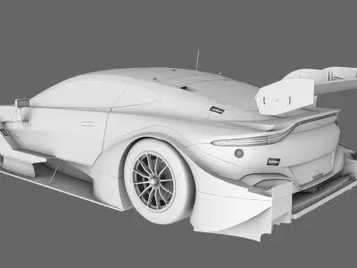  Aston Martin AMR Vantange DTM 2019 GT500 Low-poly 3D model