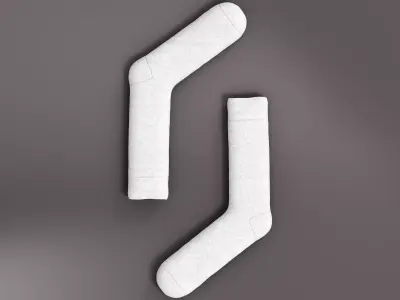 Socks flat lay stockings Clo3d Marvelous Designer 3D model