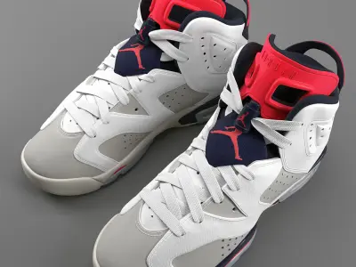 Air Jordan 6 Retro GS PBR 3D model