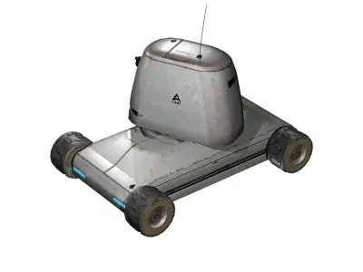 Mobil Drone Gunner Low-poly 3D model