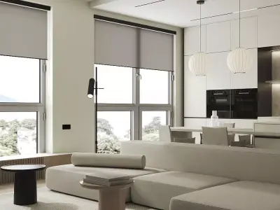 Minimalistic interior 3D model