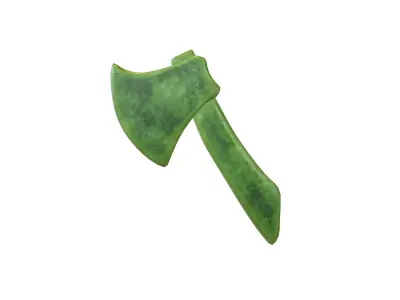 Jade Axe 001 Low-poly 3D model