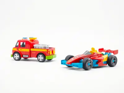 Vibrant Toy Cars Interactive Model Pack Low-poly 3D model