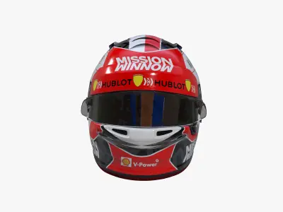 Leclerc helmet 2019 Low-poly 3D model