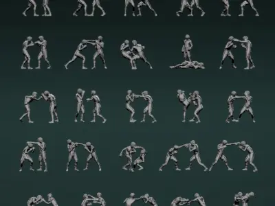 Boxer Man Set02 3D model