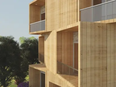 residential building 3D model 2 3D model