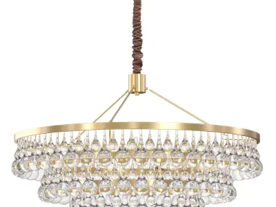 Designer chandelier with glass drops IMOLA 3D model