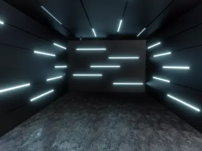 Car studio interior 3D model