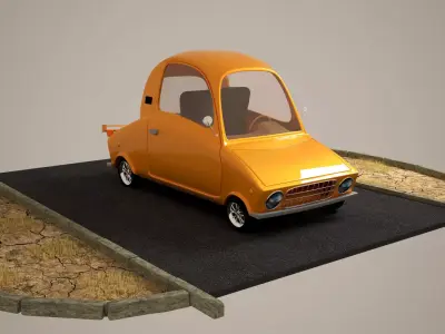 Cartoon car 3D model