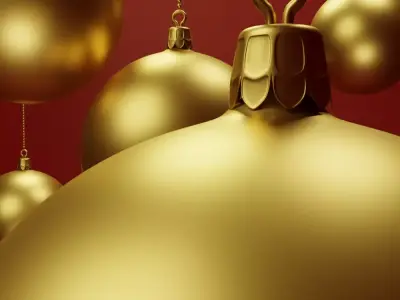 Gold Ball 3D - Christmas 3D model