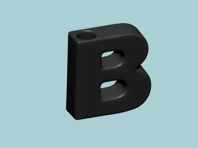 Vase B - Alphabet Vases Collection Letters - STL Printable 3D print model