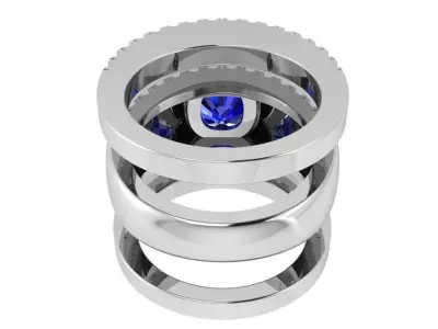 Cushion Cut Band Set 4210 3D print model