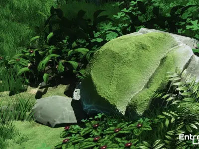 Whispering Grove Environment Unity Environment Low-poly 3D model