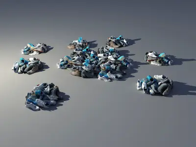 Garbage  Boots Low-poly 3D model