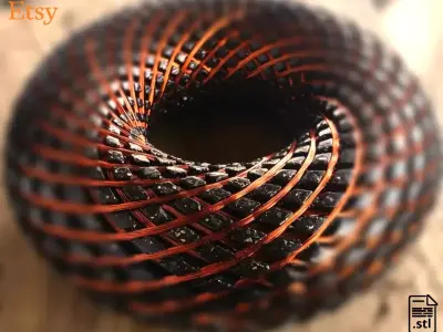 Rodin Coil Torus STL Diameter Coil iToroid Generator 180mmx56mm 3D print model