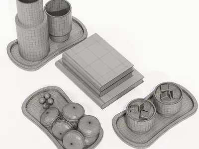 Decorative set 12 3D model buy
