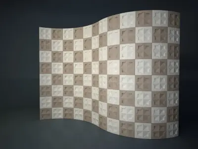 09 ARABIC PATTERN WALL Low-poly 3D model
