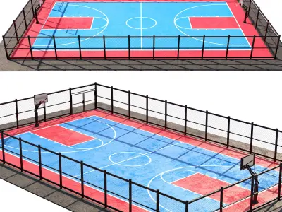Basketball Court 3D model 2