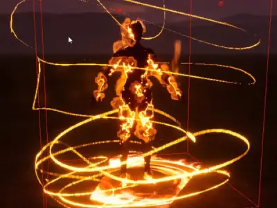 Unreal Engine 5 Spawn particles at the edge of dissolving FX6 Low-poly 3D model