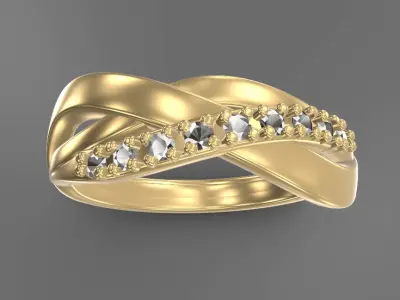 Tangled Ring 3D print model