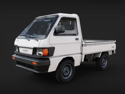 Dihatsu hijet pickup kei truck Low-poly 3D model
