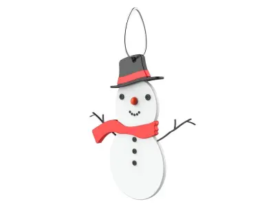 Christmas Tree Decoration Snowman Collection 3D model