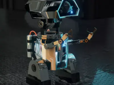  robot  Free low-poly 3D model