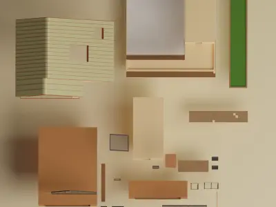 Lopwpoly House 18 Low-poly 3D model
