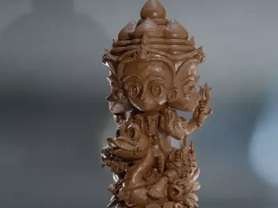 Chibi Phra Phrom  Four-Faced God - Thai-Style  for 3D Printing 3D print model