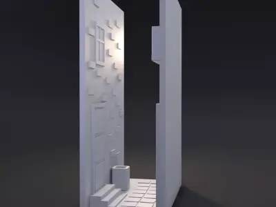 Decorative street between books 3D print model