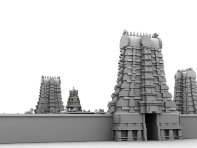 hindu temple 3d model 3D model