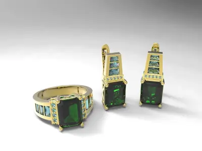 Emerald Princess set 3D Model Pack