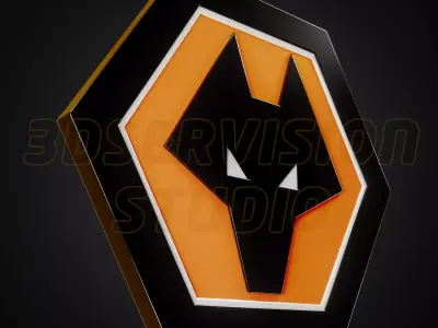 Wolverhampton Wanderers FC logo - Cinematic - 3D print 3D model