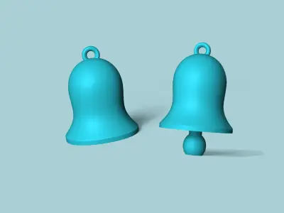 Movable Christmas Bell Keychain - Print in Place - Hidden 3D print model