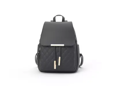 Leather Backpack Purse Low-poly 3D model
