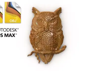 Owl 3d model for cnc 3dprint 3D model