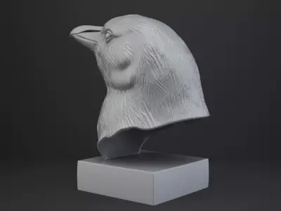 Penguin Bust - Animal Figurine 3D print model