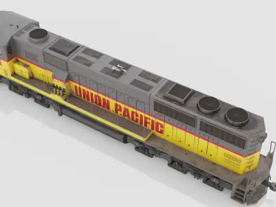 Locomotive SD60M Low-poly 3D model