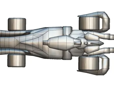 Cartoon Toy AR Racing Car 07 Low-poly 3D model