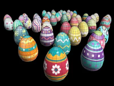 Colections Easter egg Low-poly 3D model
