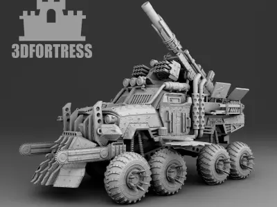 Monster trukc 8x8 3D print model