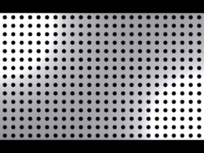Perforated panel with 20 percent opening 25O48 3D model