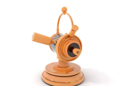 Golden Nautical Telescope model pack Low-poly 3D model